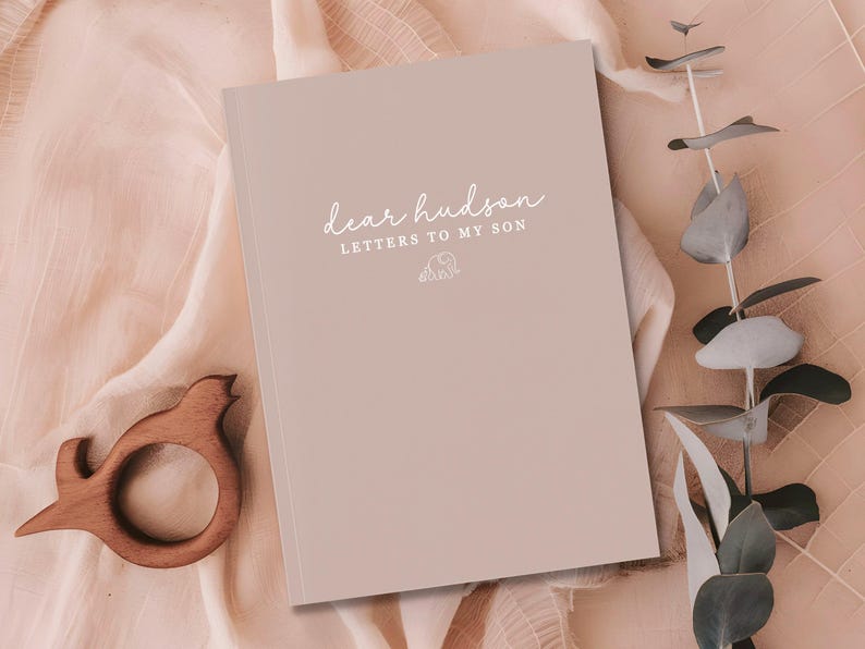 Letters To My Son Notebook - Personalized Dear Son Journal - Baby Boy Shower Gift - Memory Keepsake Book - Custom Son Birthday Gift SM Softcover Blank
