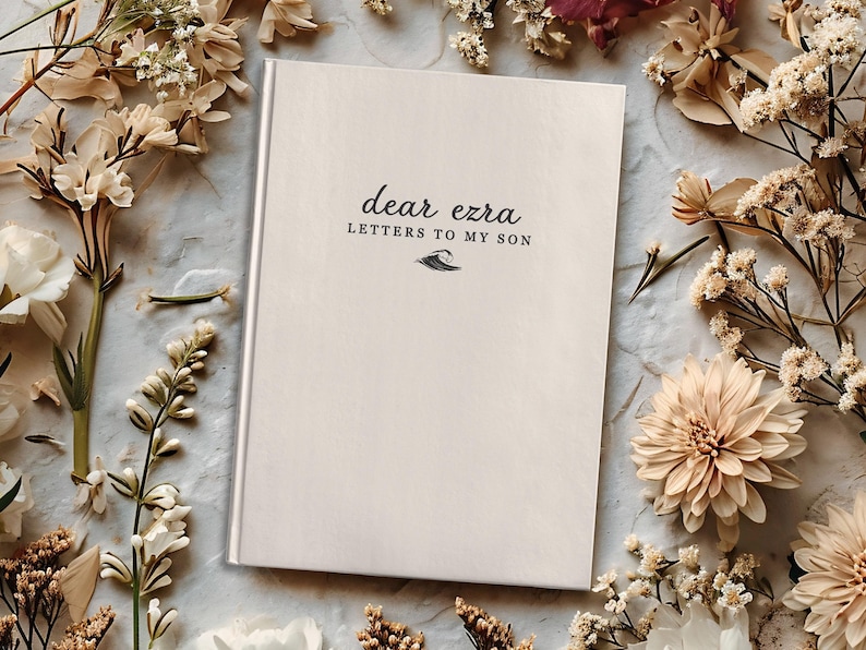 Letters To My Son Notebook - Personalized Dear Son Journal - Baby Boy Shower Gift - Memory Keepsake Book - Custom Son Birthday Gift SM Hardcover Blank