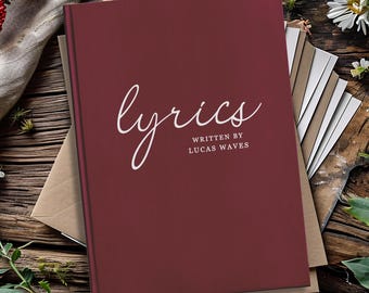 Diario de letras personalizado - Cuaderno de compositor personalizado - Diario de canciones para músicos