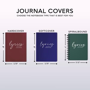 Personalized Lyrics Journal - Custom Songwriter's Notebook - Musician Song Diary image 4
