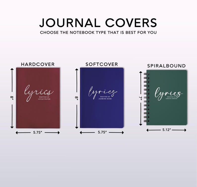 Personalized Lyrics Journal - Custom Songwriter's Notebook - Musician Song Diary image 4