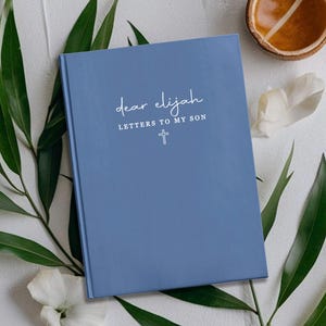 Letters To My Son Notebook - Personalized Dear Son Journal - Baby Boy Shower Gift - Memory Keepsake Book - Custom Son Birthday Gift LG Hardcover Lined