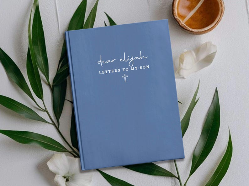 Letters To My Son Notebook - Personalized Dear Son Journal - Baby Boy Shower Gift - Memory Keepsake Book - Custom Son Birthday Gift LG Hardcover Lined