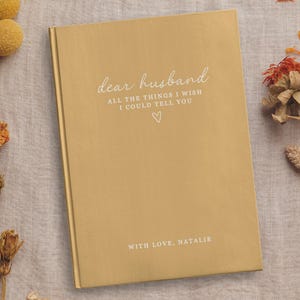 Querido esposo - Cuaderno de cartas para mi esposo - Diario personalizado con nombre - Diario de recuerdos personalizado para el esposo - Libro de recuerdos del duelo