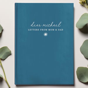 Cuaderno de cartas para mi hijo - Diario personalizado para mi querido hijo - Cartas personalizadas de mamá y papá - Regalo para nuevos padres - Regalo para baby shower de niño