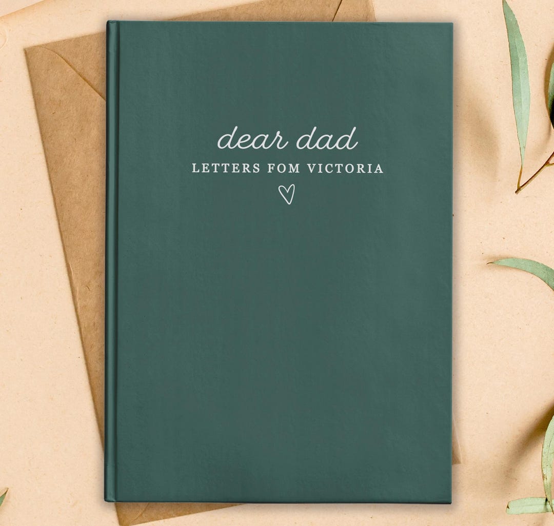 Dear Dad Journal - Personalized Remembrance Memorial Gift - Custom ...