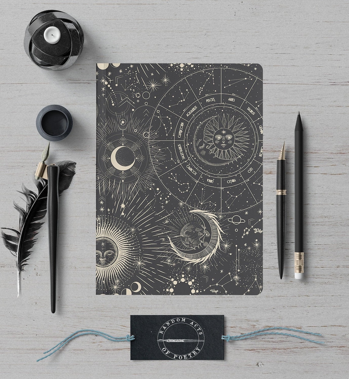 Zodiac Wheel Astronomy Journal Constellation Notebook Sun Etsy zodiac-wheel-astronomy-journal-constellation-notebook-sun-etsy