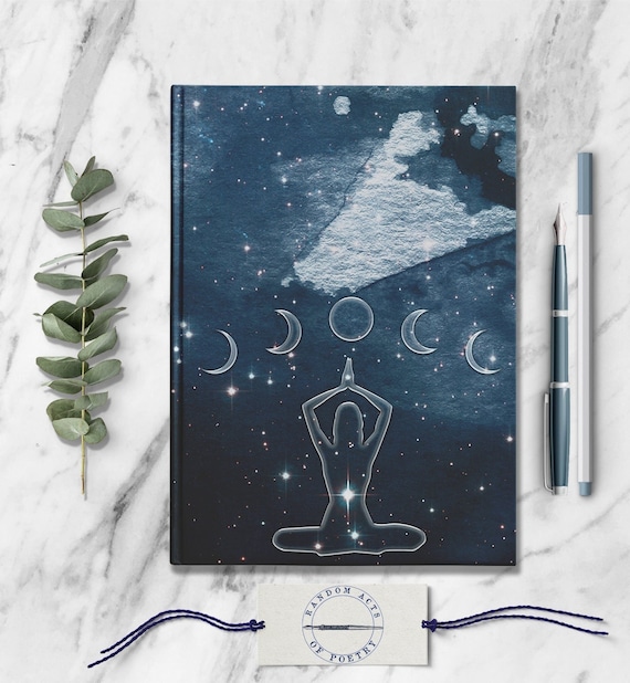 Personalized Yoga Journal - Moon Phase Meditation Notebook
