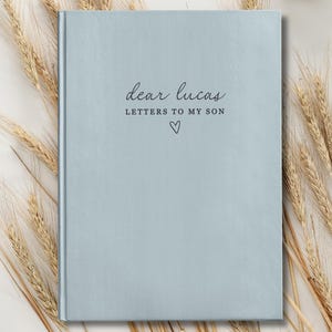 Cartas para mi hijo: cuaderno con nombre personalizado, regalo para baby shower de niño para mamá y papá primerizos, diario personalizado, libro de recuerdos para niños