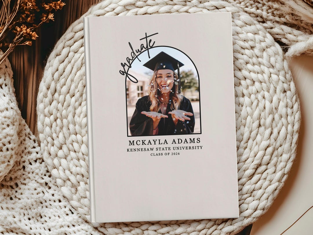 Graduate Level Journal Personalized Graduation Journal With Photo - Class of 2026 - Senior ...