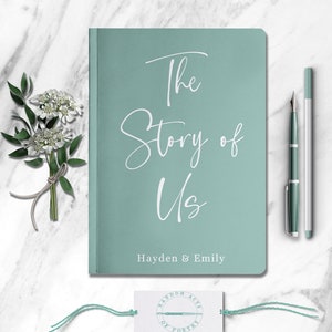 The Story Of Us Personalized Wedding Engagement Gift Custom Couples Journal Customized Anniversary Memory Book Love Letters To You Notebook image 3