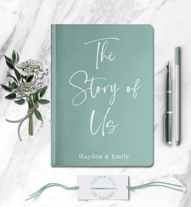 The Story Of Us Personalized Wedding Engagement Gift Custom Couples Journal Customized Anniversary Memory Book Love Letters To You Notebook image 3