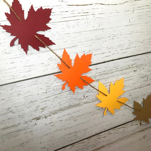 Fall Leaf Garland, Fall Garland, Fall Leaf Banner, Leaf Banner, Fall Decor, Autumn Banner, Thanksgiving Decor, Fall Mantel Decorations