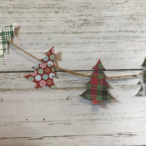 Christmas Tree Garland - Patterned Tree Garland - Buffalo Plaid Tree Garland - Christmas Party Decor - Holiday Party - Dessert Table Decor