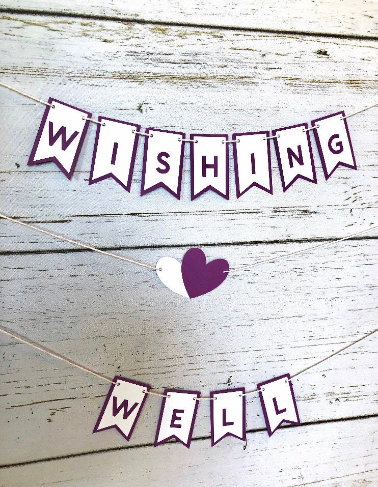 Wishing Well Garland Wishing Well Banner Bridal Shower Bridal Shower