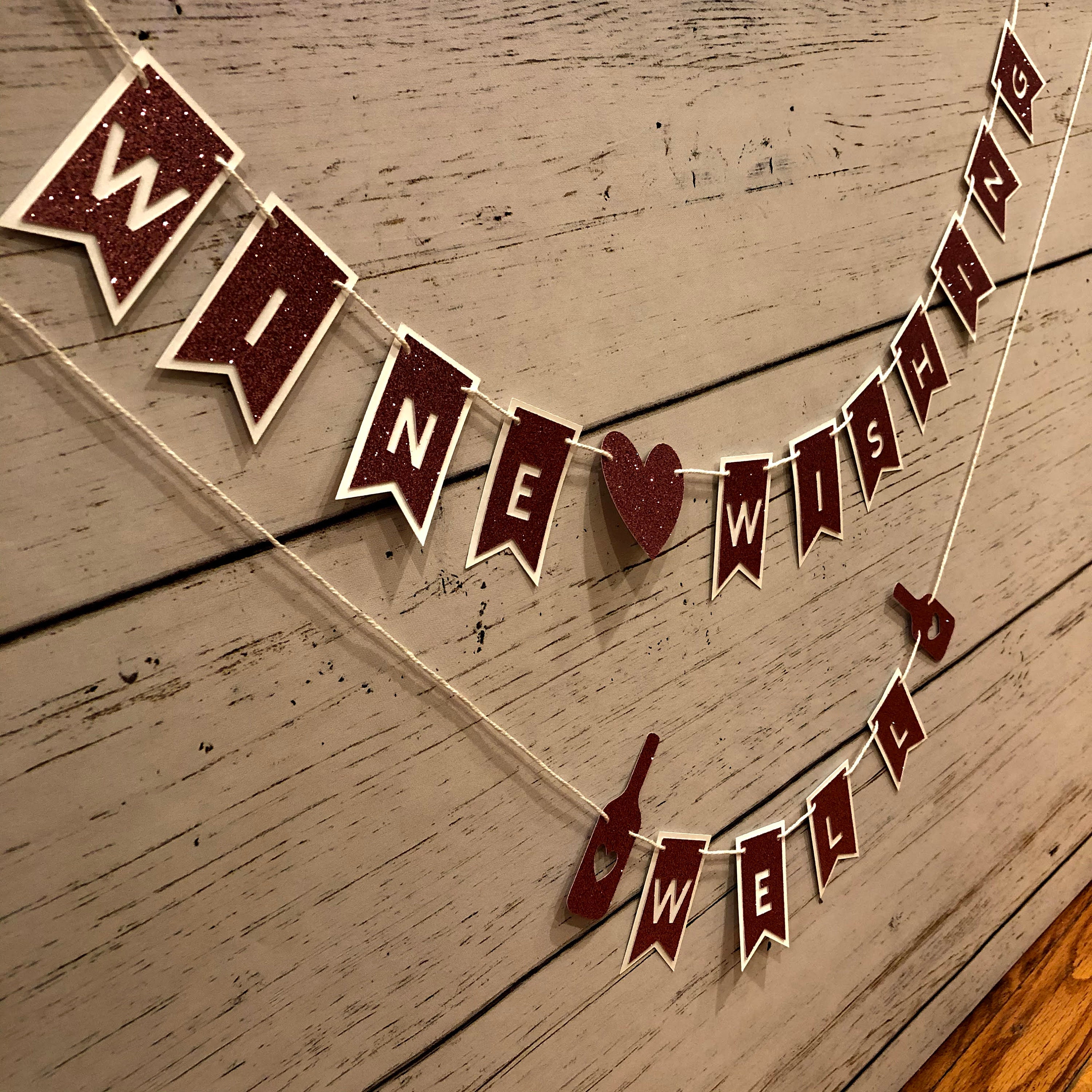 Wine Wishing Well Banner Wishing Well Garland Bridal Shower Bridal