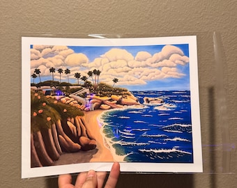Impresiones artísticas de la playa de San Diego y la cala de La Jolla