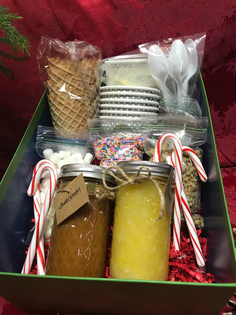 Just add Ice cream gift basket for 2 Any Occasion Etsy