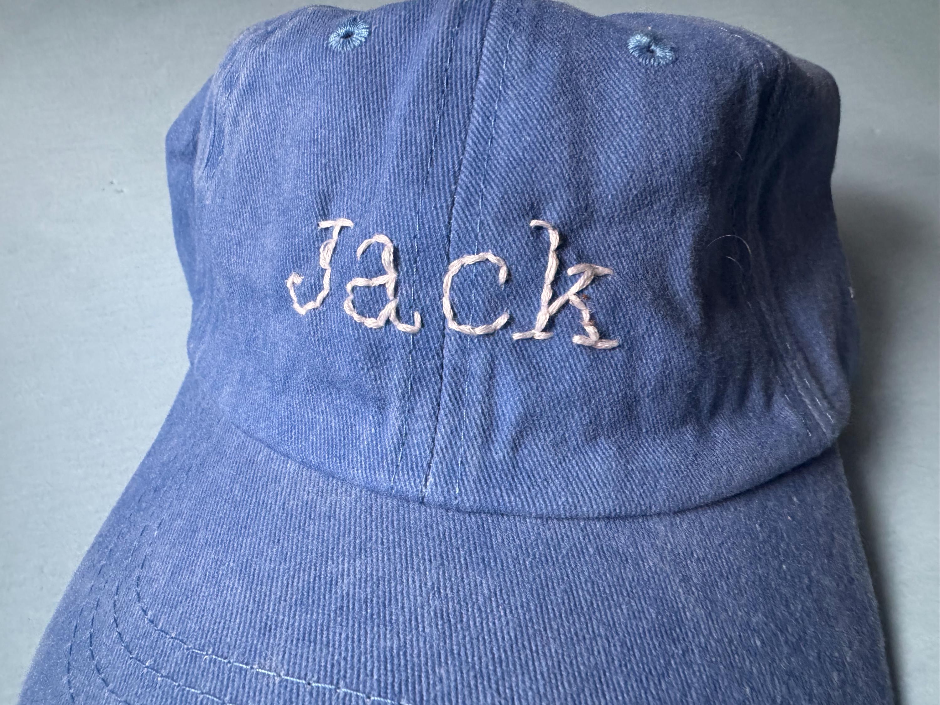 Denim Cap, Kids Name Embroidery Front, Adjustable Size - Etsy