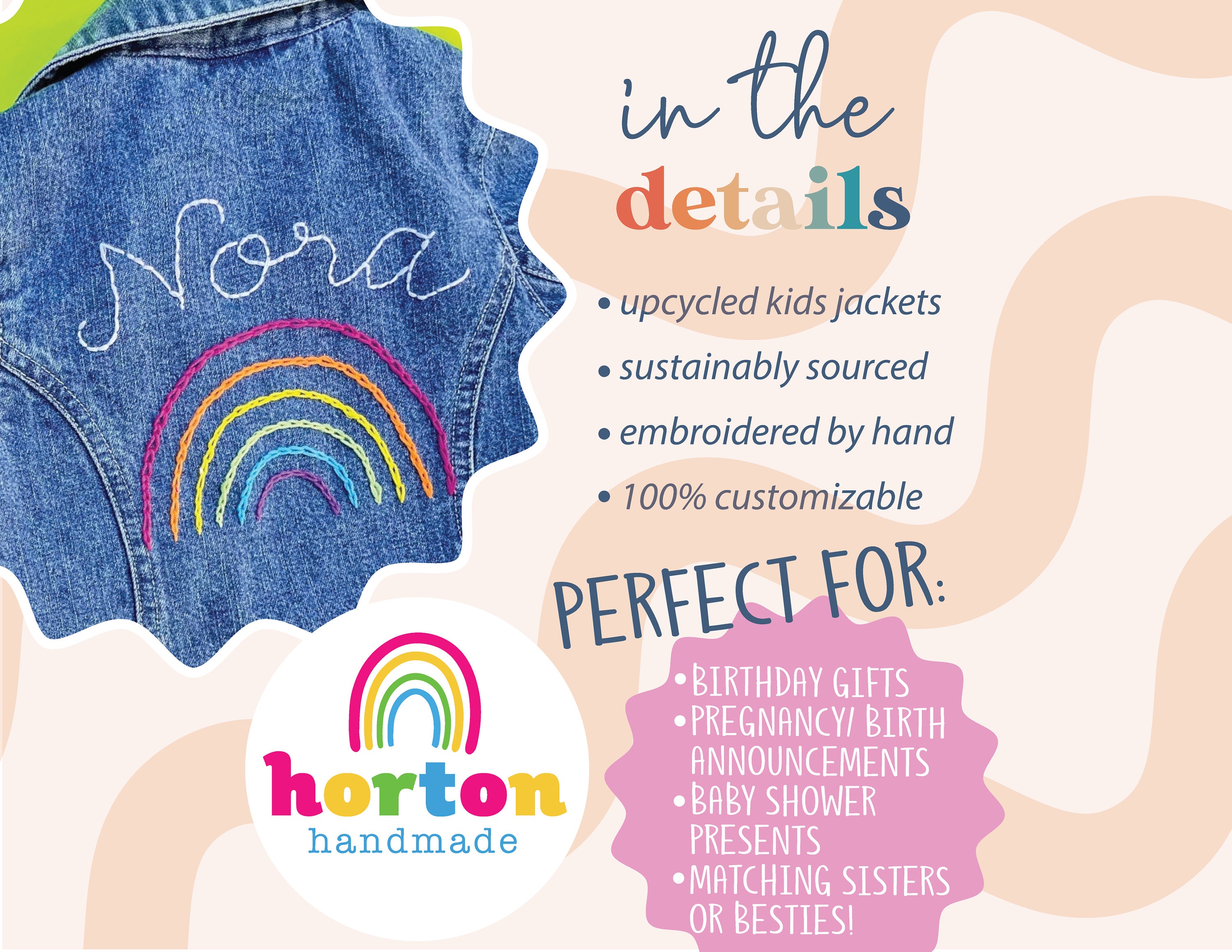 Custom Glitter Monogram Baby or Toddler Denim Jacket - Vintage Wash –  itsmypartykids