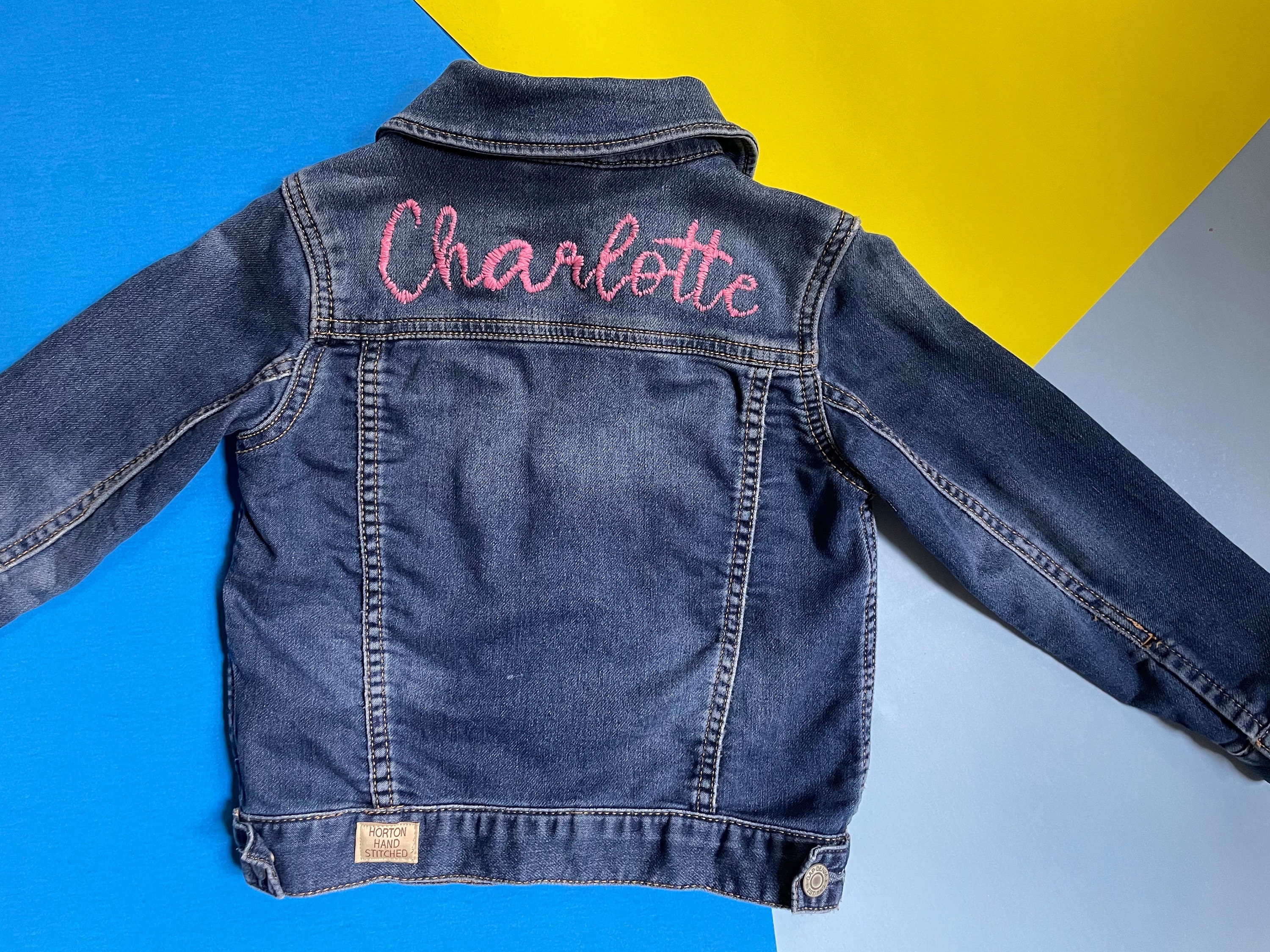 CUSTOM NAME JACKET Personalized Girls Denim Embroidered Etsy