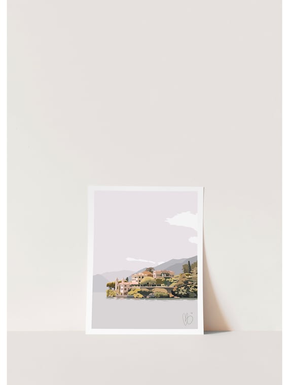 Villa Balbianello - Lake Como - Villa Balbianello Art Poster - Lago di Como print - Lake Como Printable Wall Art - Digital Download
