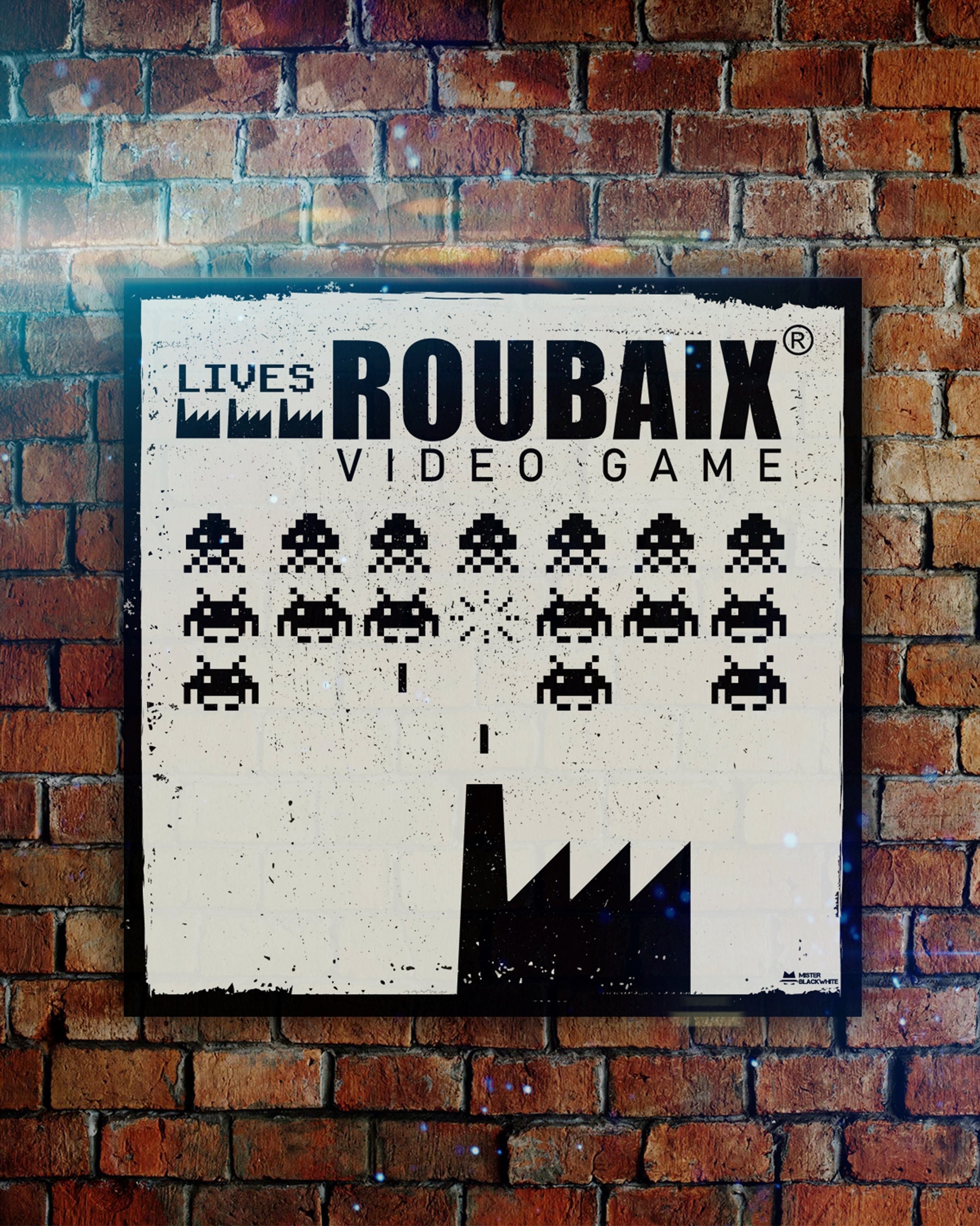 Roubaix Plaque Vintage Industrielle Vidéo Games