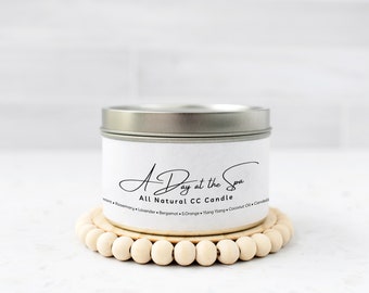 A Day At The Spa Candle-Vegan Coconut Wax and Pure Essential Oils-All Natural 8 oz or 12oz aromatherapy Candle