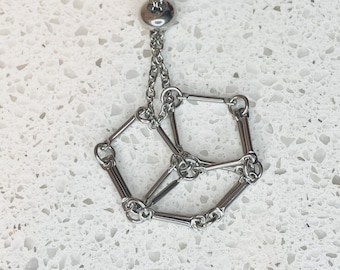 Adjustable Cage Gemstone Holder, Adjustable Length & Changeable stone or crystal Silver Necklace