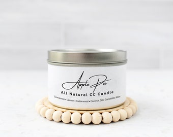 Apple Pie Essential Oil Candle | All Natural CC Candle | 8oz or 12oz Fall Candle