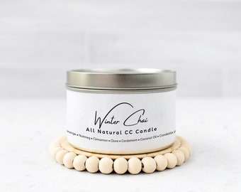 Winter Chai Essential Oil Candle | Aromatherapy Candle | 8oz or 12oz Vegan Candle