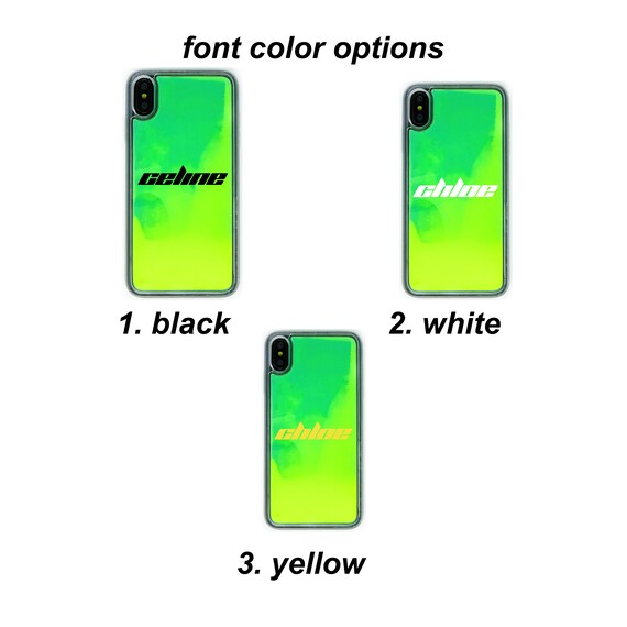 Neon Green Yellow Glow Liquide Glitter Sand Iphone Xs Max Cass Iphone Xr Iphone 8md Iphone Xs Iphone X Iphone X Iphone 8 Cas Glow Dans Lobscurité