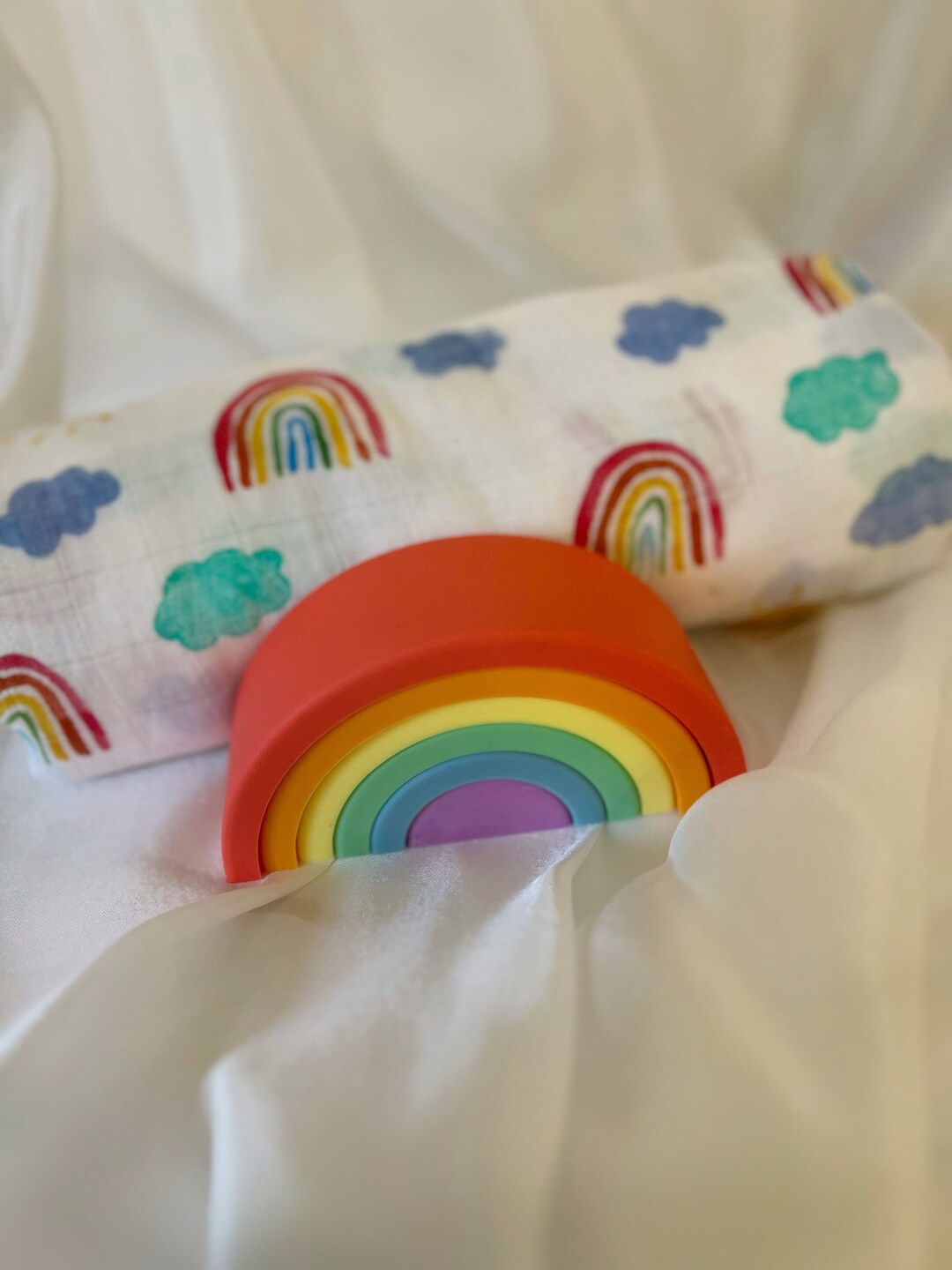 NEW Rainbow Swaddle and Stacker Bundle Etsy