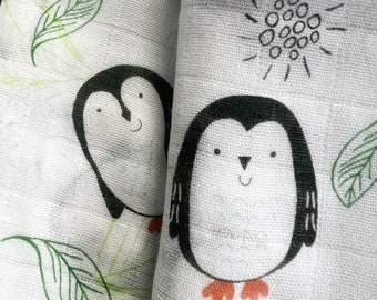 Pip & Percy penguin Bamboo Swaddle