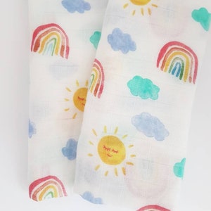 Rainbow Bamboo Swaddle