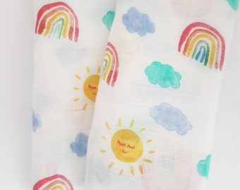 Rainbow Bamboo Swaddle