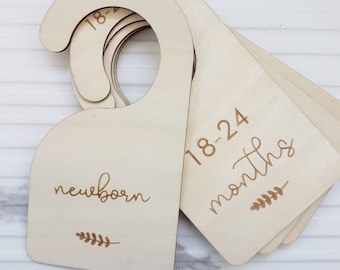 Wooden Baby closet dividers by age.