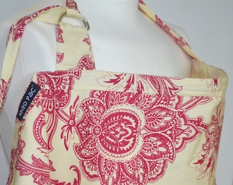 Ruby Blossom Nursing Cover, Cotton Breastfeeding Apron