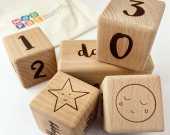 Bestseller- Wooden blocks Baby milestones