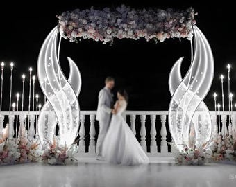 Wedding arch Fire Backdrop arch Stand Decor Cake holder Chandelier holder