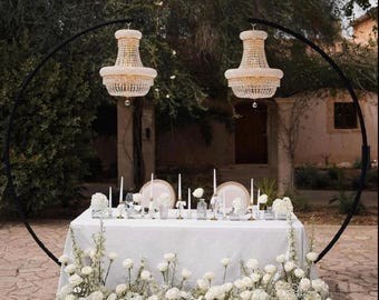 Metal Wedding Arch Stand: Backdrop, Cake Holder, Chandelier Decor