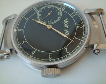 Molnija relógio de pulso relógio masculino relógio antigo retro relógio soviético molnia relógio militar presente para o homem, relógio de presente