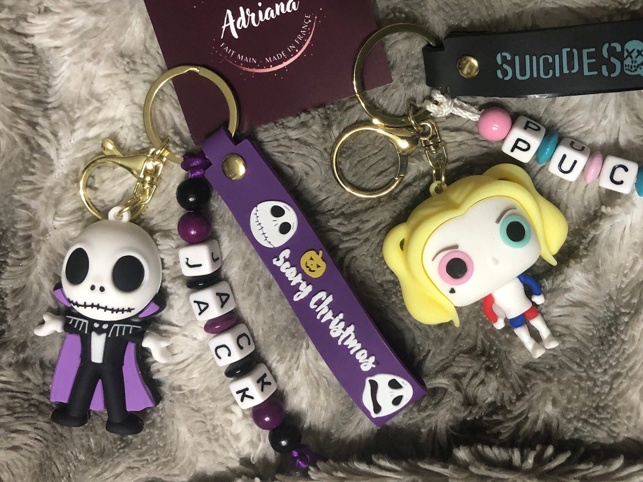 Joker and harley quinn keychain discount