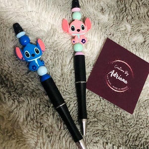 Stylo perles, personnage, idée cadeau, Stitch, Spiderman, Disney, dessin animé