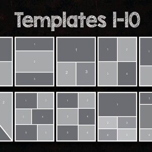 4x6 Photo Collage Templates Pack 25 PSD Templates Photoshop - Etsy