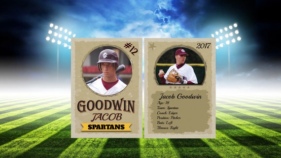Sports Trading Card Template For Photoshop 2 5 X 3 5 Digital Etsy Sports Trading Card Template For Photoshop 2 5 X 3 5 Digital Etsy