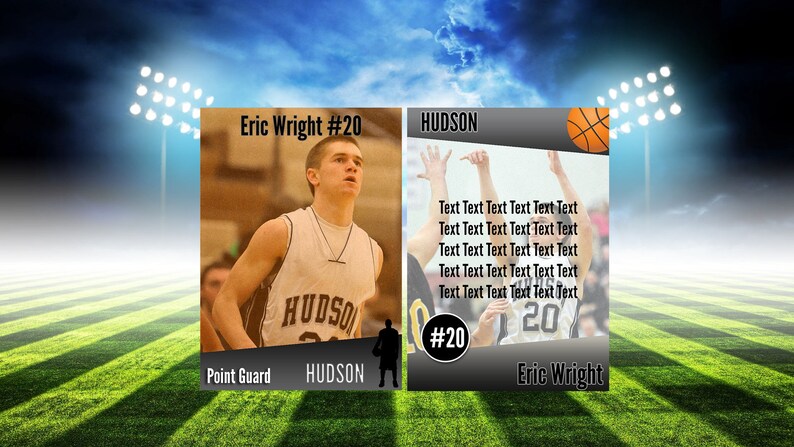 Retro Sports Trading Card Template For Photoshop 2 5 X 3 5 Etsy Retro Sports Trading Card Template For Photoshop 2 5 X 3 5 Etsy