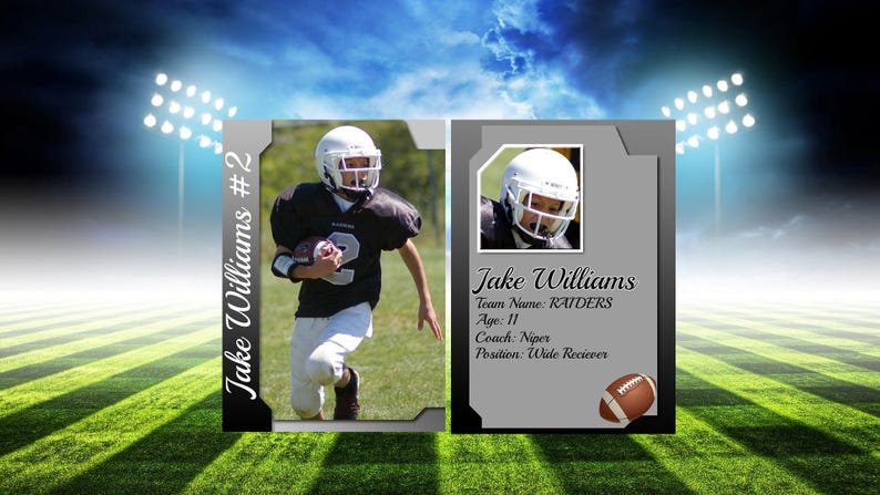 Sports Trading Card Template For 2.5 x 3.5