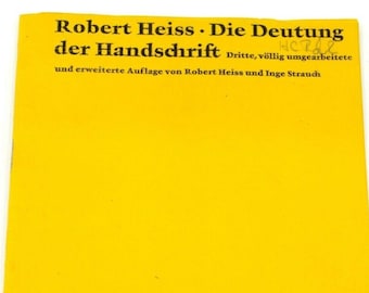 Robert Heiss Die Deutung Der Handschrift Vintage Book