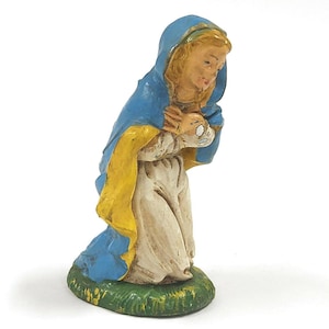 Vintage Nativity Paper Mache Figurine 10cm Christmas Fontanini